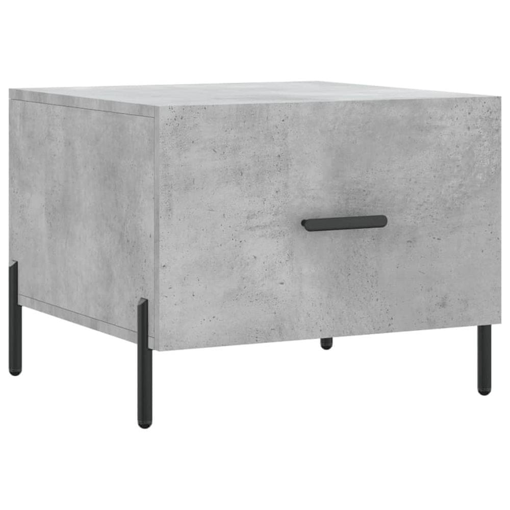 Vidaxl Konferenčný stolík betónovo sivý 50x50x40 cm kompozitné drevo